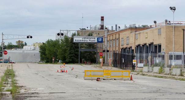 This photo taken Sunday, Aug. 12, 2012, shows the closed down General Motors plant in Janesville, Wis. | AP Photo This photo taken Sunday, Aug. 12, 2012, shows the closed down General Motors plant in Janesville, Wis. | AP Photo