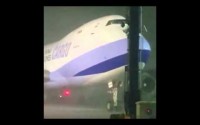 Watch as Typhoon lifts Boeing 747 off the ground