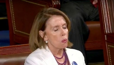 pelosicrackedup_small Nancy Pelosi refuses to applaud American job creation Liberals  