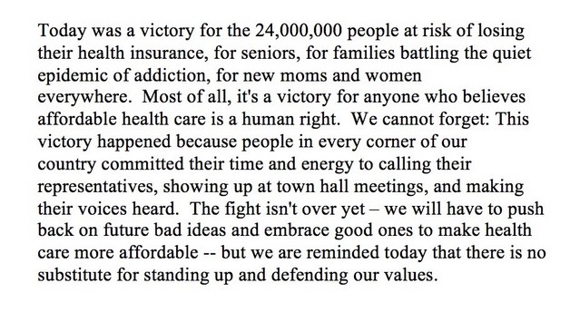 victoryhillary_small Hillary Clinton And Nancy Pelosi Respond To Healthcare Bill Being Pulled Liberals  