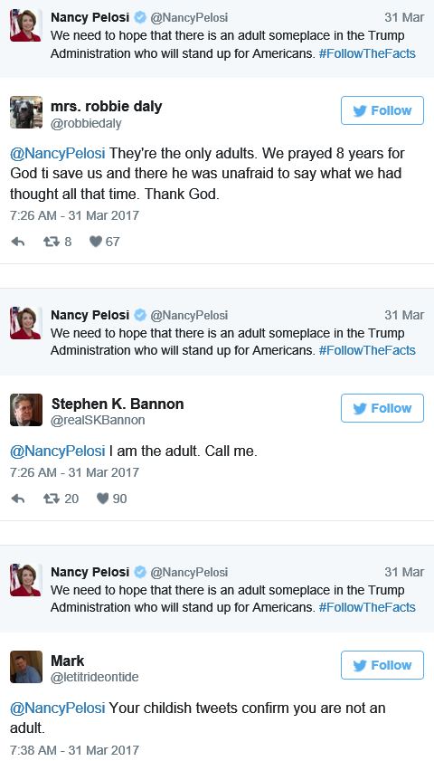 pelositwtresponses_small Nancy Pelosi Disses Trump, Gets Unexpected Responses Liberals  