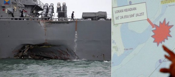 collision_small Search underway for 10 sailors after USS John S. McCain collision near Singapore World News  